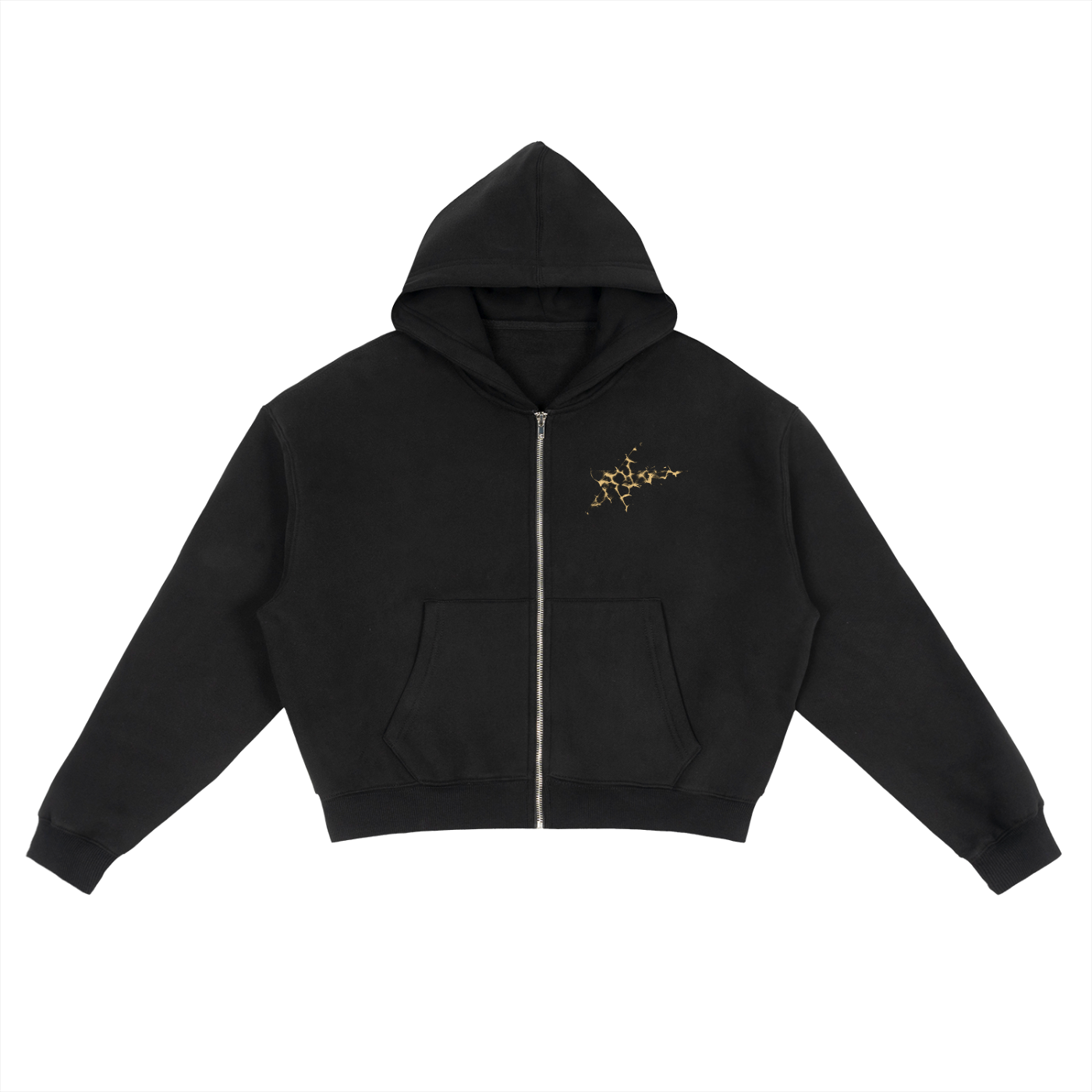 Starlume Y2K Fleece Zip-Up Boxy Hoodie