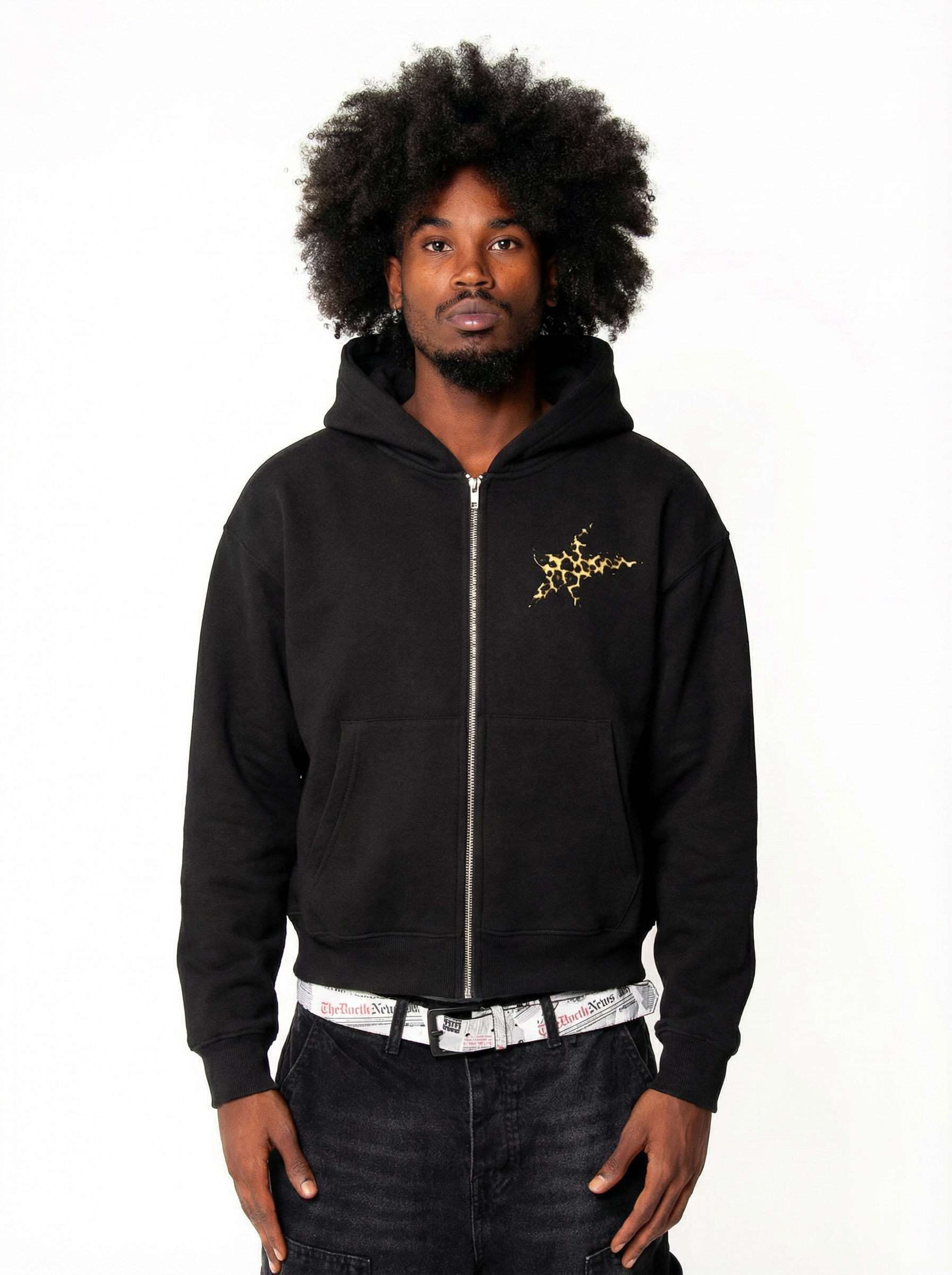 Starlume Y2K Fleece Zip-Up Boxy Hoodie
