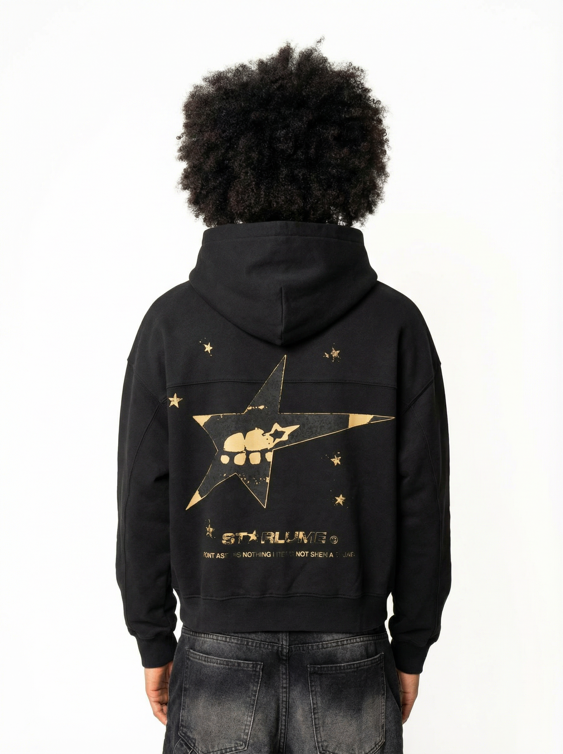 Starlume Y2K Fleece Zip-Up Boxy Hoodie